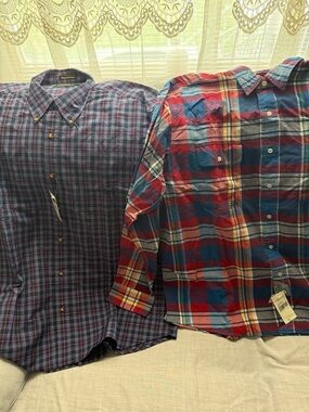 Alexander & Polo plaid men’s shirts. Lot of 2   Size XXL